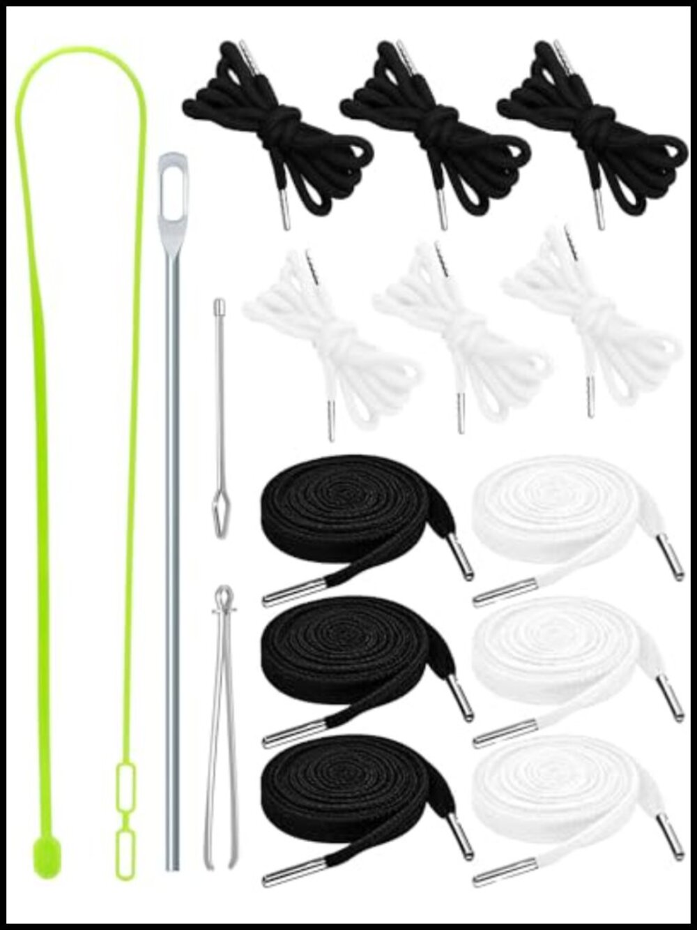 Drawstring Replacement Kit 12pcs Cords with Threader Tools for Hoodies